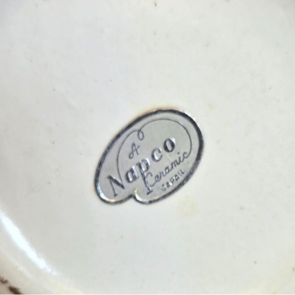 VTG Napco Pastel Plaid Blue and yellow Planter Baby shower planter Ceramic Baske - Picture 8 of 10